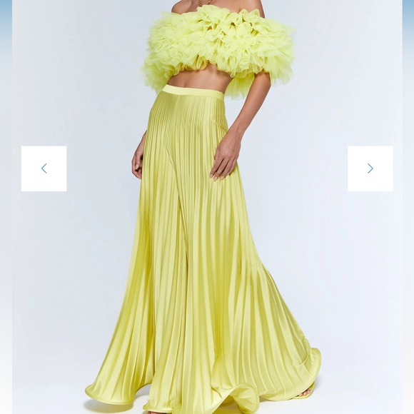 NWT!** SELEZZA LONDON BRIDAL SET TULLE TOP & SAWYER PLEATED TROUSERS! Sz small - Picture 2 of 4